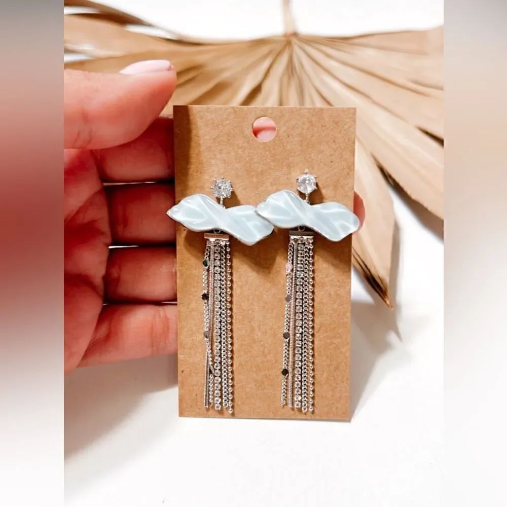 Chain drop earrings S523